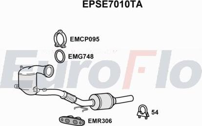 EuroFlo EPSE7010TA - Nosēdumu / Daļiņu filtrs, Izplūdes gāzu sistēma autodraugiem.lv