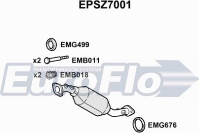 EuroFlo EPSZ7001 - Nosēdumu / Daļiņu filtrs, Izplūdes gāzu sistēma autodraugiem.lv