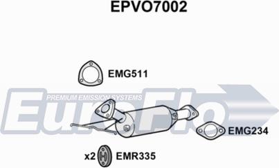 EuroFlo EPVO7002 - Nosēdumu / Daļiņu filtrs, Izplūdes gāzu sistēma autodraugiem.lv