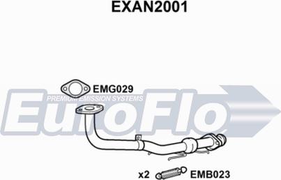 EuroFlo EXAN2001 - Izplūdes caurule autodraugiem.lv