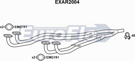 EuroFlo EXAR2004 - Izplūdes caurule autodraugiem.lv