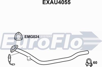 EuroFlo EXAU4055 - Izplūdes caurule autodraugiem.lv
