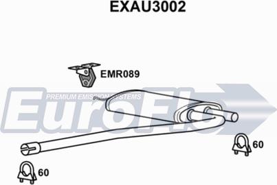 EuroFlo EXAU3002 - Vidējais izpl. gāzu trokšņa slāpētājs autodraugiem.lv