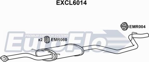 EuroFlo EXCL6014 - Izplūdes gāzu trokšņa slāpētājs (pēdējais) autodraugiem.lv