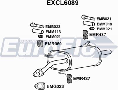 EuroFlo EXCL6089 - Izplūdes gāzu trokšņa slāpētājs (pēdējais) autodraugiem.lv