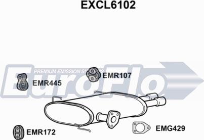 EuroFlo EXCL6102 - Izplūdes gāzu trokšņa slāpētājs (pēdējais) autodraugiem.lv