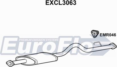 EuroFlo EXCL3063 - Vidējais izpl. gāzu trokšņa slāpētājs autodraugiem.lv