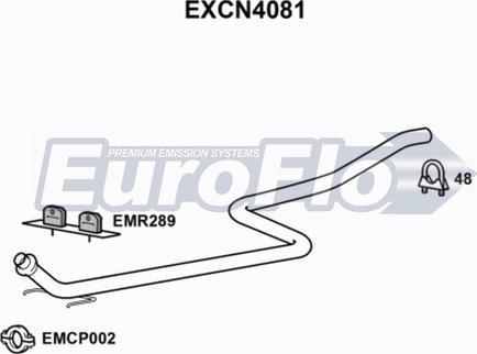 EuroFlo EXCN4081 - Izplūdes caurule autodraugiem.lv