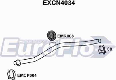 EuroFlo EXCN4034 - Izplūdes caurule autodraugiem.lv