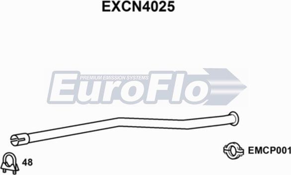EuroFlo EXCN4025 - Izplūdes caurule autodraugiem.lv