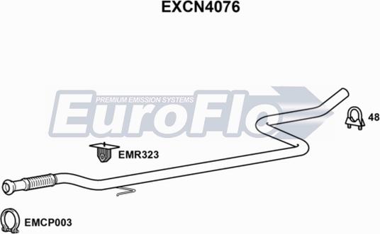 EuroFlo EXCN4076 - Izplūdes caurule autodraugiem.lv