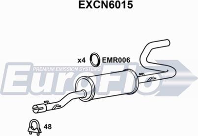 EuroFlo EXCN6015 - Izplūdes gāzu trokšņa slāpētājs (pēdējais) autodraugiem.lv