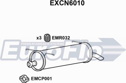 EuroFlo EXCN6010 - Izplūdes gāzu trokšņa slāpētājs (pēdējais) autodraugiem.lv
