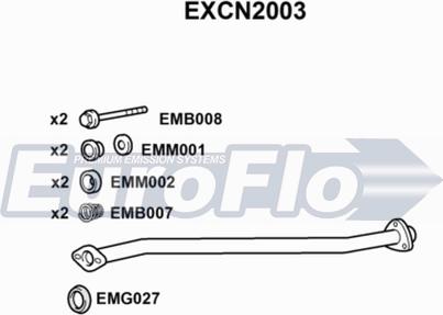 EuroFlo EXCN2003 - Izplūdes caurule autodraugiem.lv