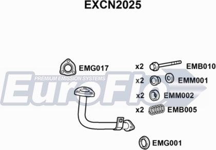 EuroFlo EXCN2025 - Izplūdes caurule autodraugiem.lv