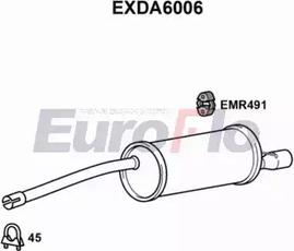 EuroFlo EXDA6006 - Izplūdes gāzu trokšņa slāpētājs (pēdējais) autodraugiem.lv