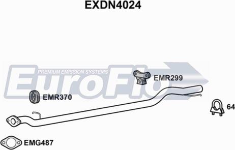 EuroFlo EXDN4024 - Izplūdes caurule autodraugiem.lv