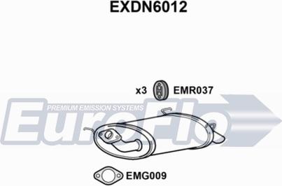 EuroFlo EXDN6012 - Izplūdes gāzu trokšņa slāpētājs (pēdējais) autodraugiem.lv