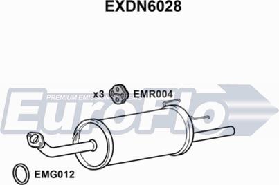 EuroFlo EXDN6028 - Izplūdes gāzu trokšņa slāpētājs (pēdējais) autodraugiem.lv