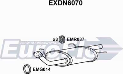 EuroFlo EXDN6070 - Izplūdes gāzu trokšņa slāpētājs (pēdējais) autodraugiem.lv