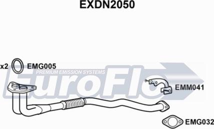 EuroFlo EXDN2050 - Izplūdes caurule autodraugiem.lv