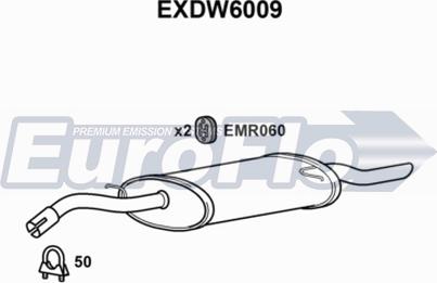 EuroFlo EXDW6009 - Izplūdes gāzu trokšņa slāpētājs (pēdējais) autodraugiem.lv