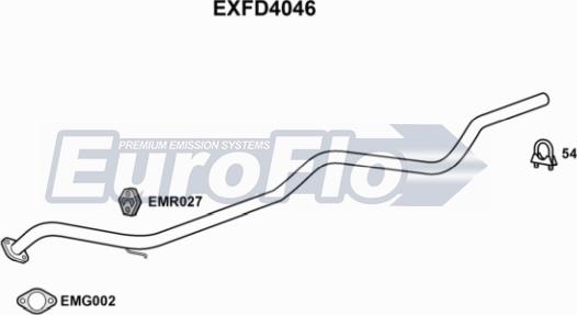EuroFlo EXFD4046 - Izplūdes caurule autodraugiem.lv