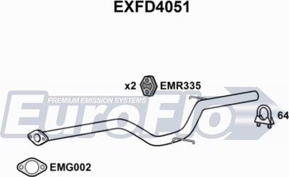 EuroFlo EXFD4051 - Izplūdes caurule autodraugiem.lv