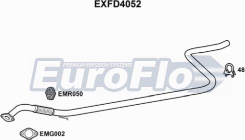 EuroFlo EXFD4052 - Izplūdes caurule autodraugiem.lv