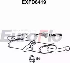 EuroFlo EXFD6419 - Izplūdes gāzu trokšņa slāpētājs (pēdējais) autodraugiem.lv