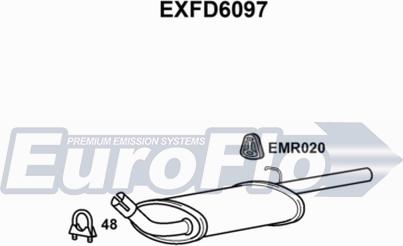 EuroFlo EXFD6097 - Izplūdes gāzu trokšņa slāpētājs (pēdējais) autodraugiem.lv