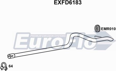 EuroFlo EXFD6183 - Izplūdes caurules uzgalis autodraugiem.lv