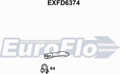 EuroFlo EXFD6374 - Izplūdes caurules uzgalis autodraugiem.lv