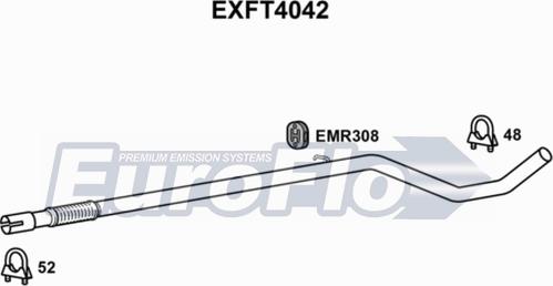EuroFlo EXFT4042 - Izplūdes caurule autodraugiem.lv
