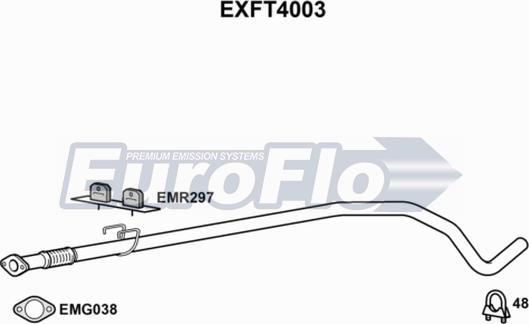 EuroFlo EXFT4003 - Izplūdes caurule autodraugiem.lv