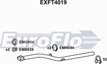 EuroFlo EXFT4019 - Izplūdes caurule autodraugiem.lv