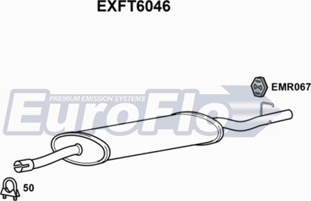 EuroFlo EXFT6046 - Izplūdes gāzu trokšņa slāpētājs (pēdējais) autodraugiem.lv