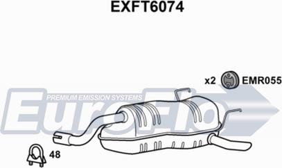 EuroFlo EXFT6074 - Izplūdes gāzu trokšņa slāpētājs (pēdējais) autodraugiem.lv