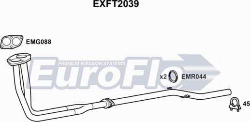 EuroFlo EXFT2039 - Izplūdes caurule autodraugiem.lv