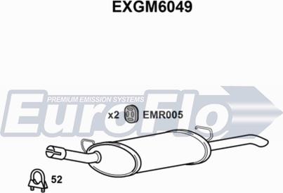 EuroFlo EXGM6049 - Izplūdes gāzu trokšņa slāpētājs (pēdējais) autodraugiem.lv