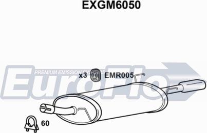 EuroFlo EXGM6050 - Izplūdes gāzu trokšņa slāpētājs (pēdējais) autodraugiem.lv