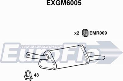 EuroFlo EXGM6005 - Izplūdes gāzu trokšņa slāpētājs (pēdējais) autodraugiem.lv