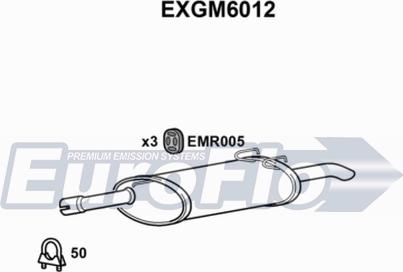 EuroFlo EXGM6012 - Izplūdes gāzu trokšņa slāpētājs (pēdējais) autodraugiem.lv