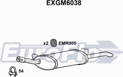 EuroFlo EXGM6038 - Izplūdes gāzu trokšņa slāpētājs (pēdējais) autodraugiem.lv