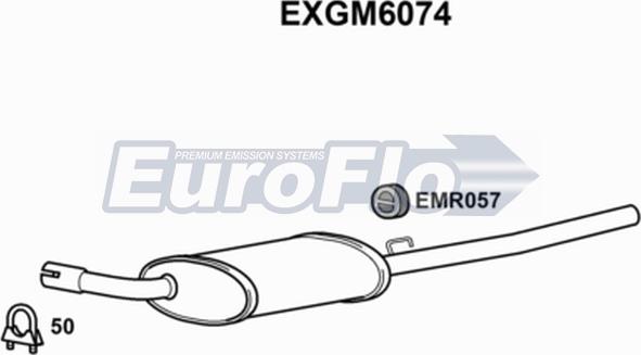 EuroFlo EXGM6074 - Izplūdes gāzu trokšņa slāpētājs (pēdējais) autodraugiem.lv
