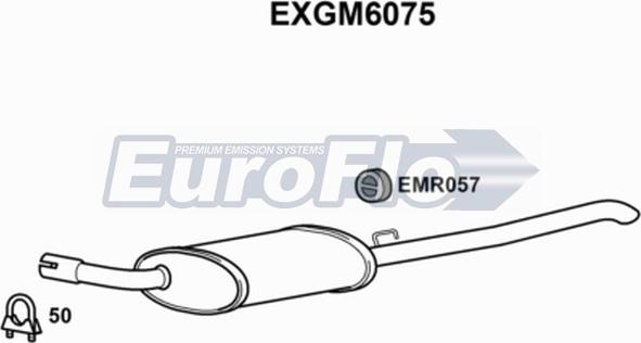 EuroFlo EXGM6075 - Izplūdes gāzu trokšņa slāpētājs (pēdējais) autodraugiem.lv