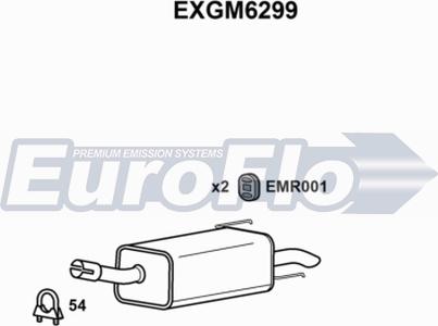 EuroFlo EXGM6299 - Izplūdes gāzu trokšņa slāpētājs (pēdējais) autodraugiem.lv