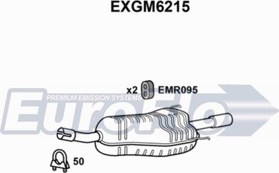 EuroFlo EXGM6215 - Izplūdes gāzu trokšņa slāpētājs (pēdējais) autodraugiem.lv