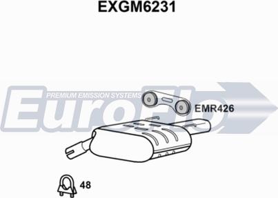EuroFlo EXGM6231 - Izplūdes gāzu trokšņa slāpētājs (pēdējais) autodraugiem.lv