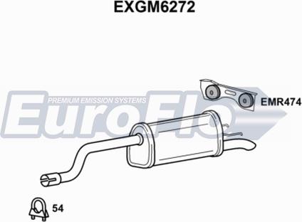 EuroFlo EXGM6272 - Izplūdes gāzu trokšņa slāpētājs (pēdējais) autodraugiem.lv
